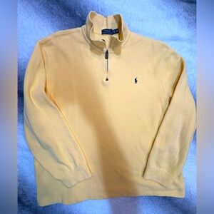 Men’s Polo‎ Ralph Lauren Yellow 1/4 Zip Classic Preppy Pullover Sweater XXL 2XL